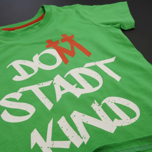 Kinder Shirt Domstadtkind grün 110/116