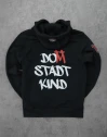 Domstadtkind Premium Zipper Hoodie schwarz mit Rückendruck