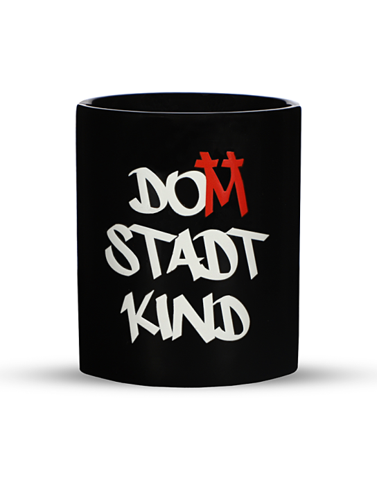 Domstadtkind Köln Tasse schwarz glänzend