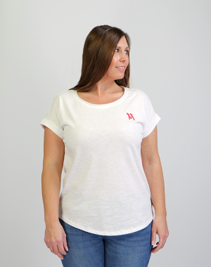 Damen Shirt Kölner Dom mit zweifarbigem 3D Druck Nord/Süd Turm