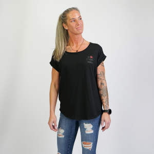 Damen Shirt Domstadtkind mit dreizeiligem Logo 3D schwarz M