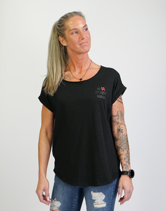 Damen Shirt Domstadtkind mit dreizeiligem Logo 3D schwarz XL