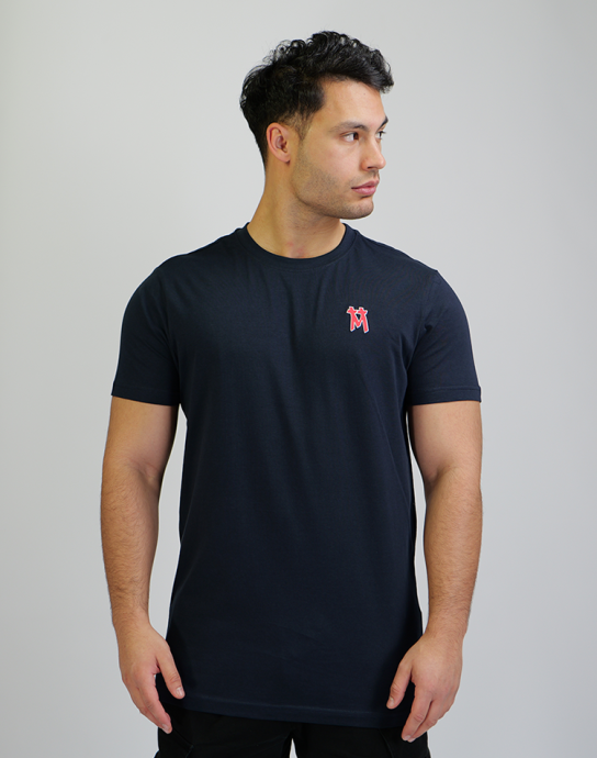 Basic Shirt light Kölner Dom mit zweifarbigem 3D Druck Nord/Süd navy XXL