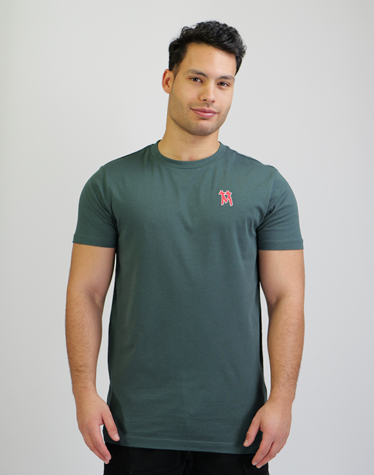 Basic Shirt light Kölner Dom mit zweifarbigem 3D Druck Nord/Süd dunkel grün 4XL