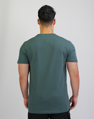 Basic Shirt light Kölner Dom mit zweifarbigem 3D Druck Nord/Süd dunkel grün 4XL