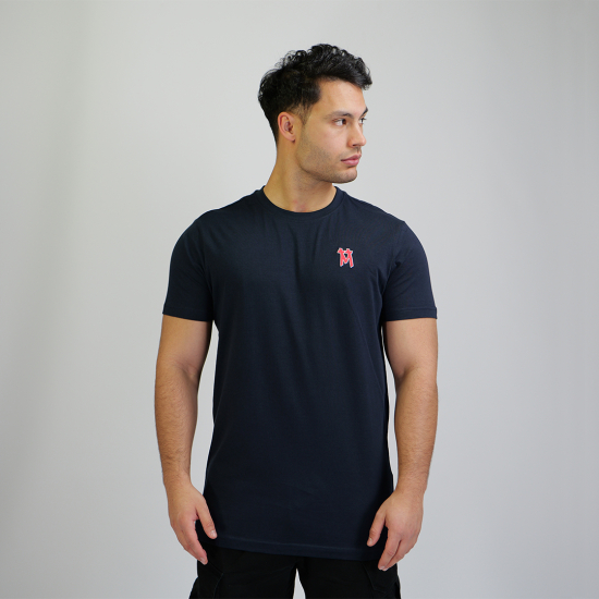 Basic Shirt light Kölner Dom mit zweifarbigem 3D Druck Nord/Süd navy 5XL