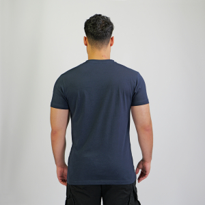 Basic Shirt light Kölner Dom mit zweifarbigem 3D Druck Nord/Süd navy 5XL