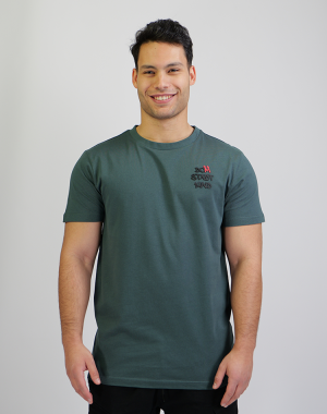 Basic Shirt light Domstadtkind mit dreizeiligem Logo 3D dunkel grün M