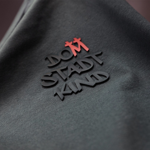 Basic Shirt light Domstadtkind mit dreizeiligem Logo 3D schwarz L