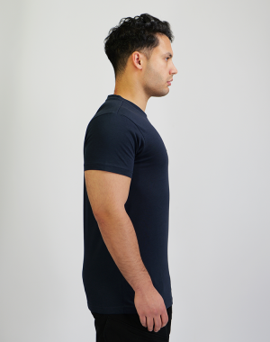 Basic Shirt light Domstadtkind mit dreizeiligem Logo 3D navy L