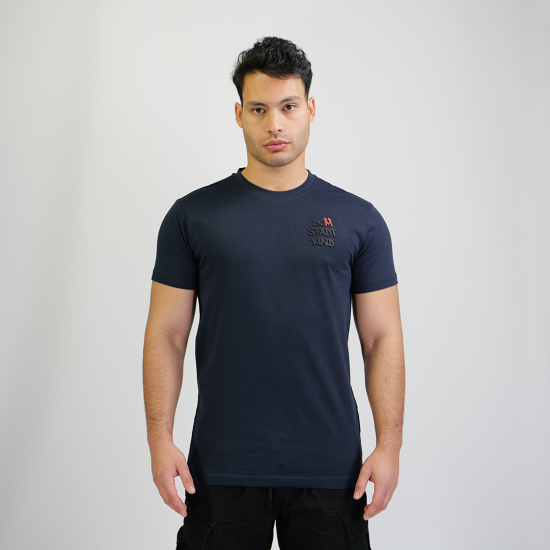 Basic Shirt light Domstadtkind mit dreizeiligem Logo 3D navy 4XL