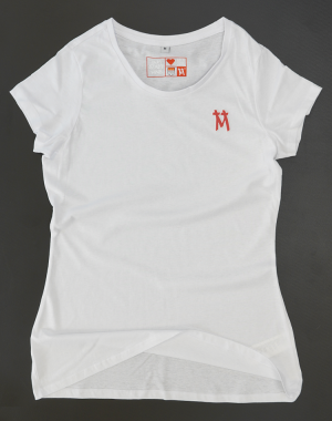 Damen Basic Shirt light Kölner Dom mit zweifarbigem 3D Druck Nord/Süd Turm