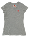 Damen Basic Shirt light Kölner Dom mit zweifarbigem 3D Druck Nord/Süd Turm