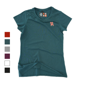 Damen Basic Shirt light Kölner Dom mit zweifarbigem 3D Druck Nord/Süd Turm teal M