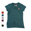 Damen Basic Shirt light Kölner Dom mit zweifarbigem 3D Druck Nord/Süd Turm teal M