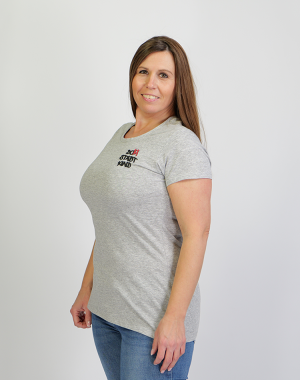 Damen Basic Shirt light Domstadtkind mit dreizeiligem Logo 3D