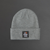 Beanie grau mit Umschlag Domstadtkind Logo gewebtes Label