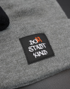 Beanie grau mit Umschlag Domstadtkind Logo gewebtes Label