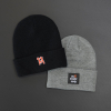 Beanie grau mit Umschlag Domstadtkind Logo gewebtes Label