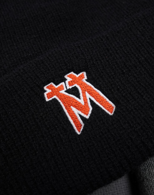 Beanie schwarz mit Umschlag Domstadtkind Logo gestickt