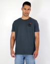 Premium Shirt mit 3D Druck dreizeiliges Logo