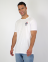 Premium Shirt mit 3D Druck dreizeiliges Logo