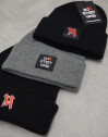 Beanie schwarz mit Umschlag Domstadtkind Logo gewebtes Label