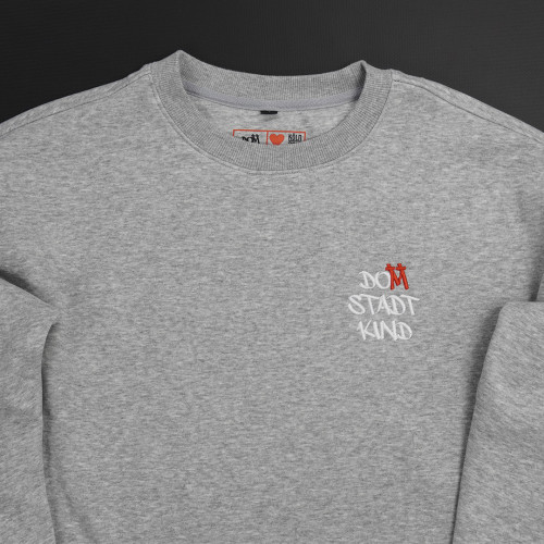 heather grey - Logo weiss